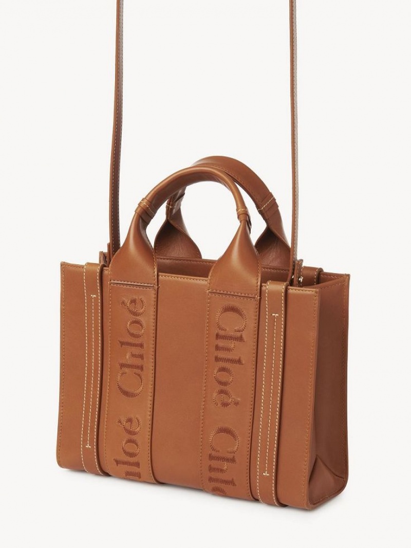 Chloe Small Woody Tote Mini Bags Bruna | CHE-SR13688