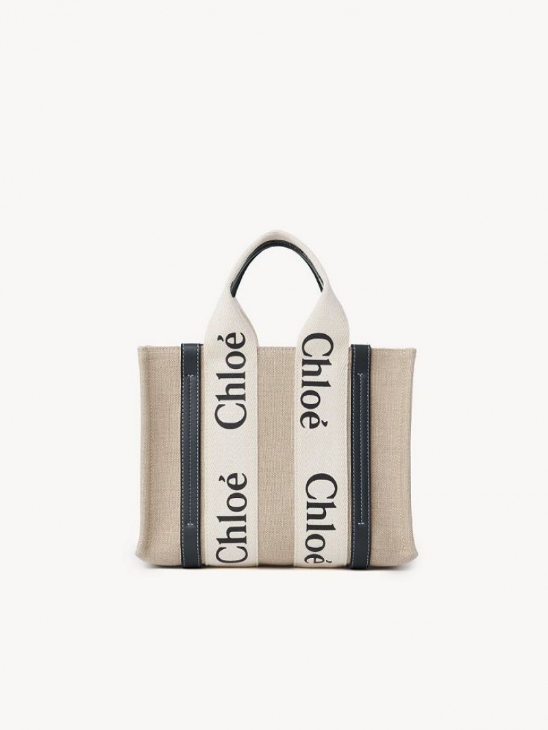 Chloe Small Woody Toteväska Vita Blå | CHE-SR13366