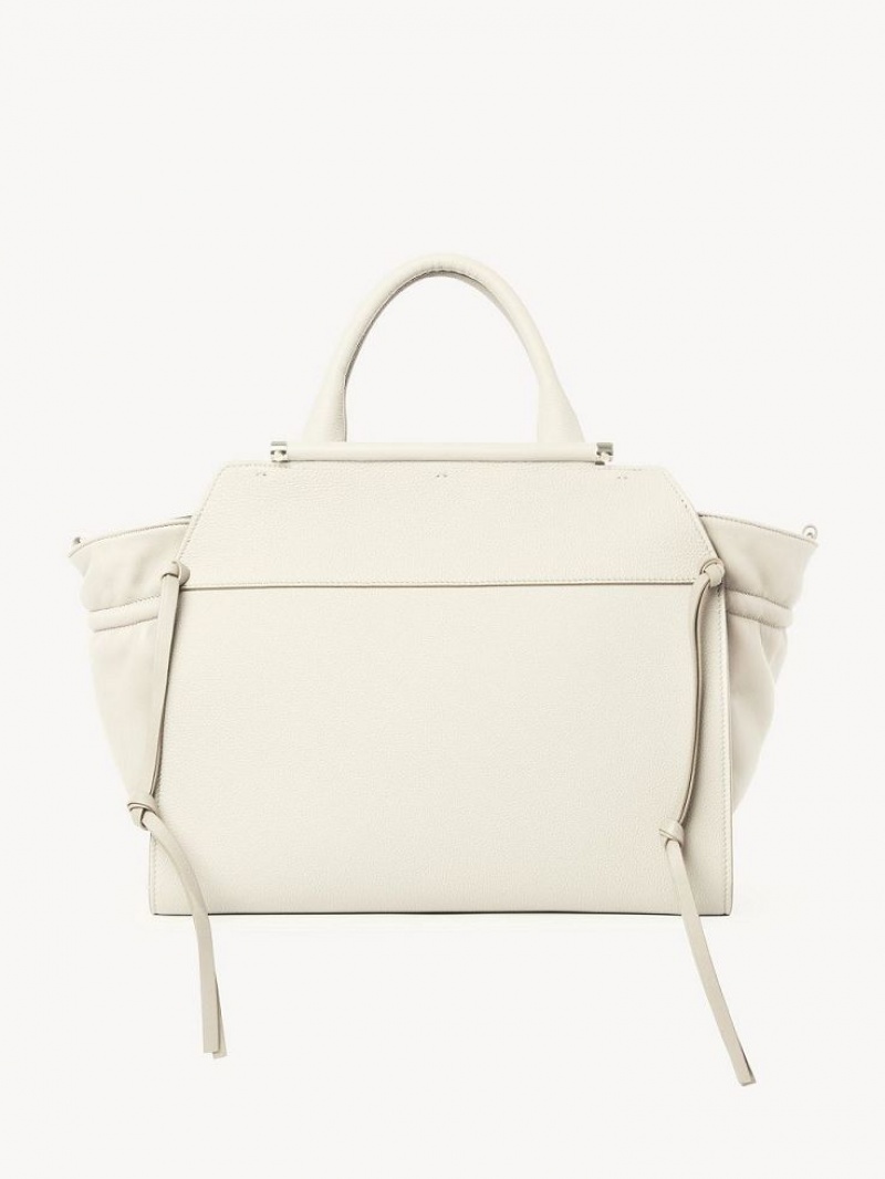 Chloe Steph Medium Double Carry Toteväska Vita | CHE-SR13371