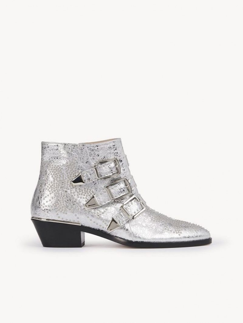 Chloe Susanna Korta Stövlar Silver | CHE-SR14212