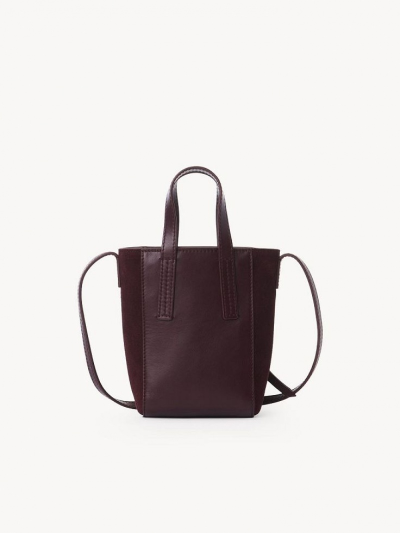 Chloe Tilda Tote Mini Bags Vinröda | CHE-SR14750