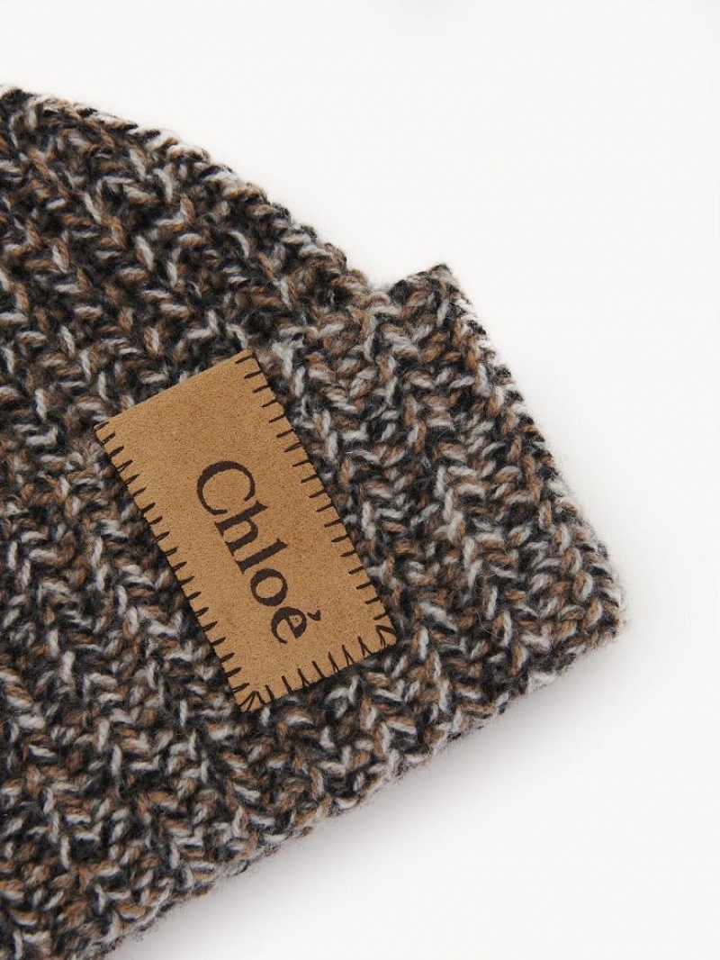 Chloe Tjock Stickad Beanie Hatt Vita | CHE-SR14485