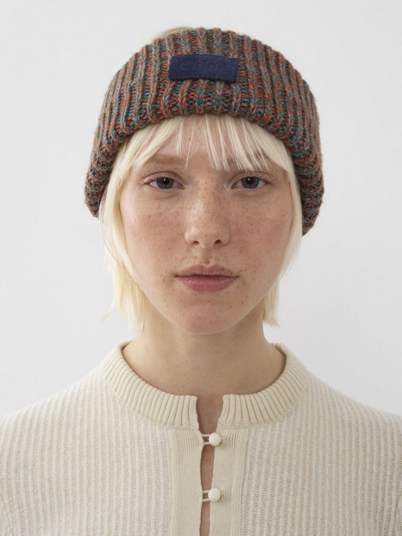 Chloe Tjock Stickad Headband Hatt Olika Färger Blå | CHE-SR14490