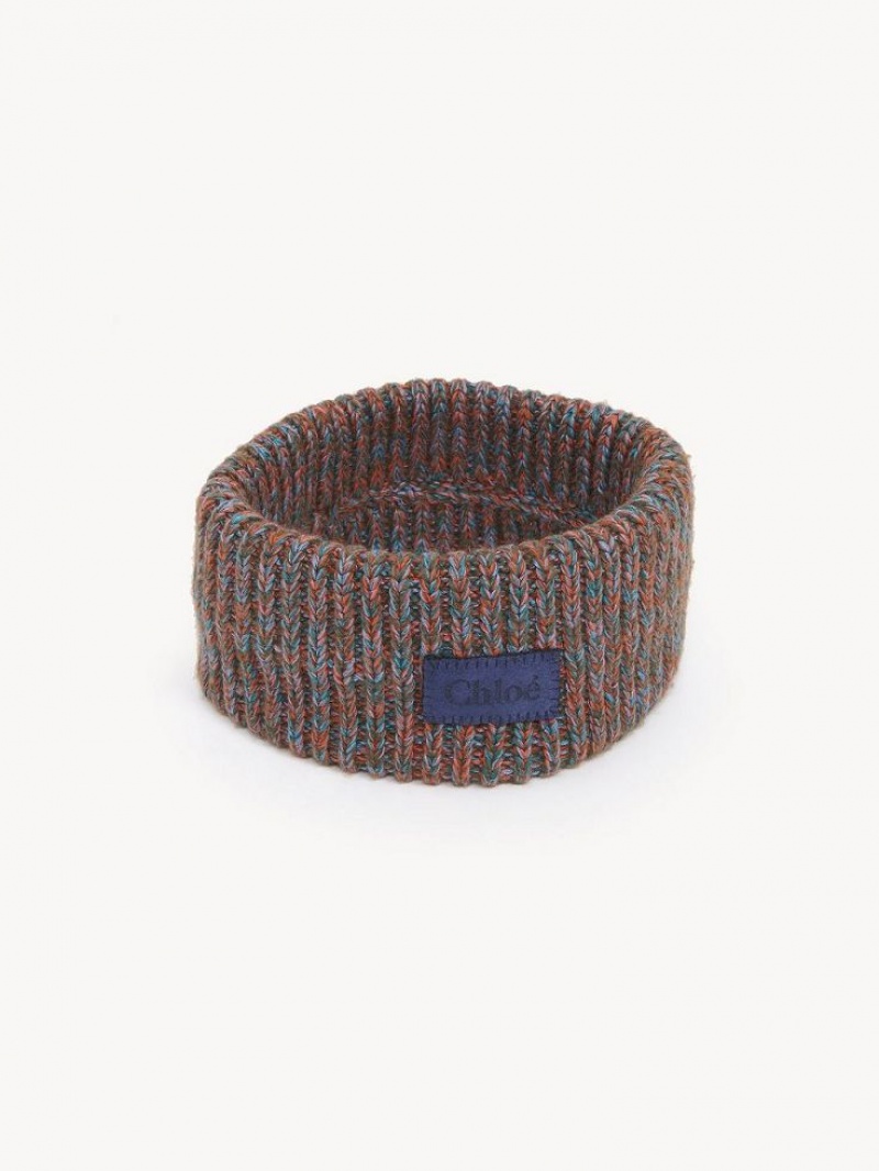 Chloe Tjock Stickad Headband Hatt Olika Färger Blå | CHE-SR14490