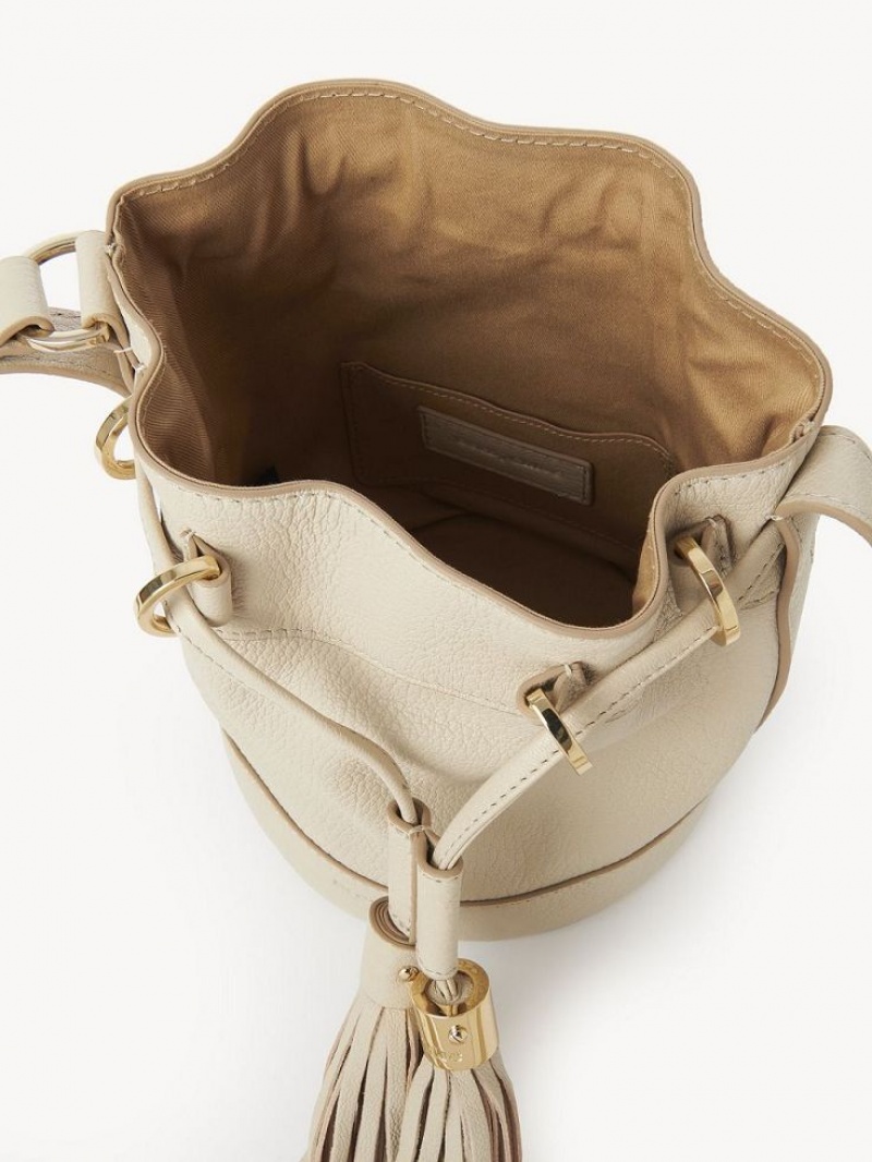 Chloe Vicki Small Bucket Axelväska Beige | CHE-SR14643