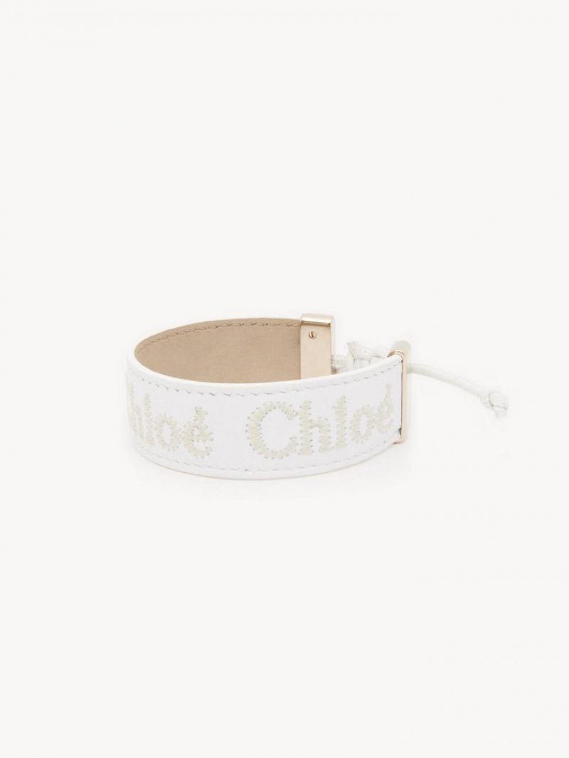 Chloe Woody Armband Vita | CHE-SR14410