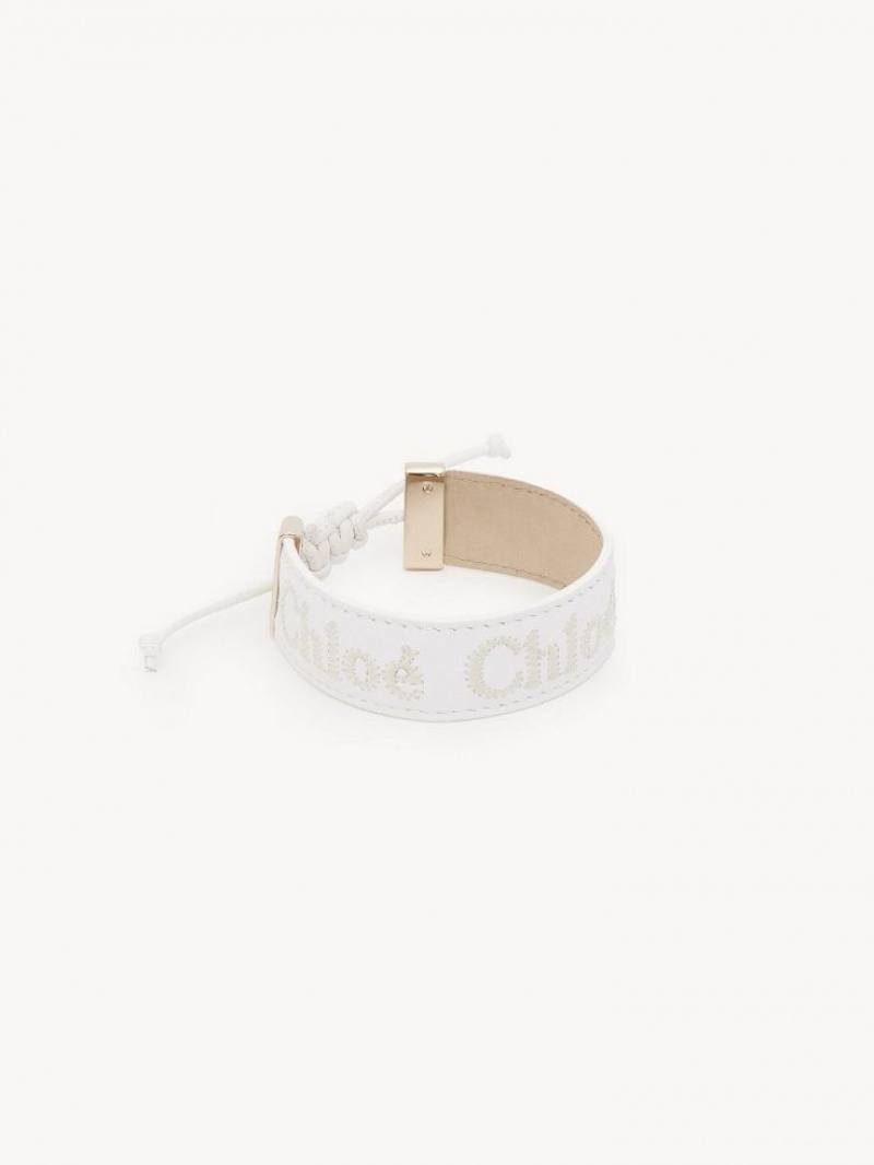 Chloe Woody Armband Vita | CHE-SR14410