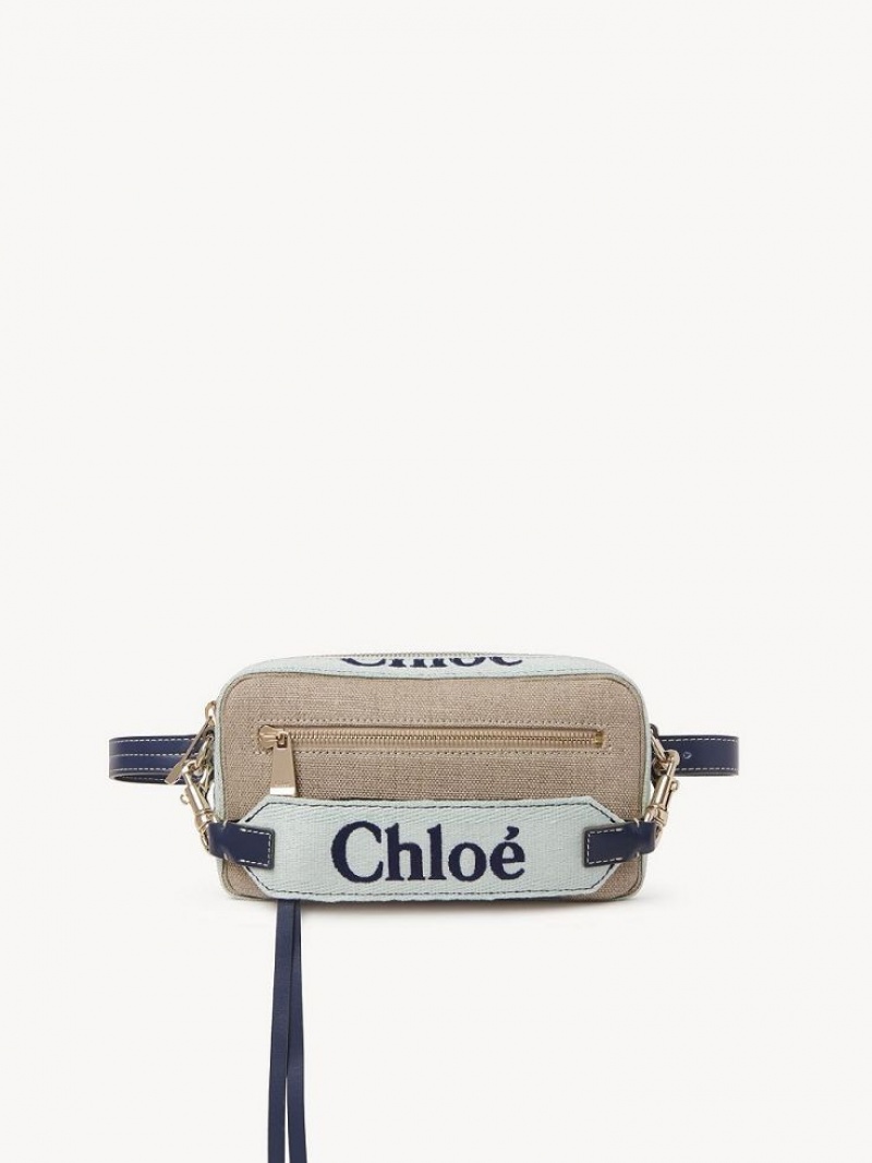 Chloe Woody Belt Crossbody Väska Gröna Blå | CHE-SR13594