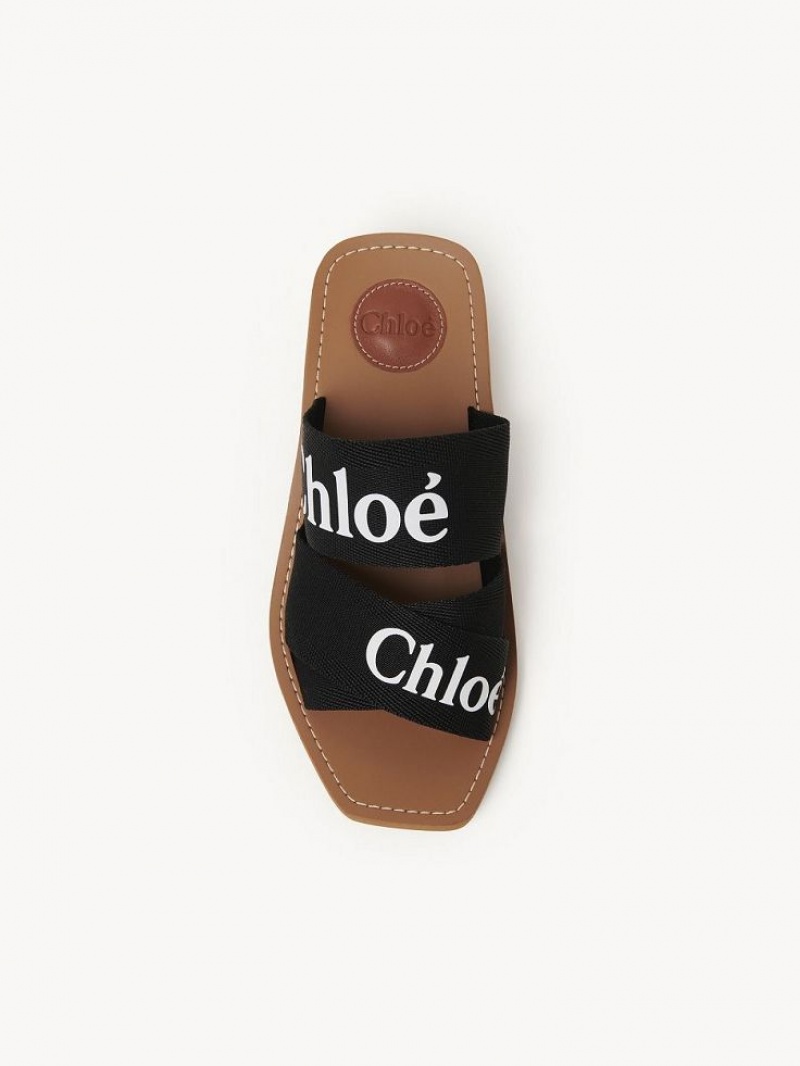 Chloe Woody High-heel Mule Svarta | CHE-SR14171