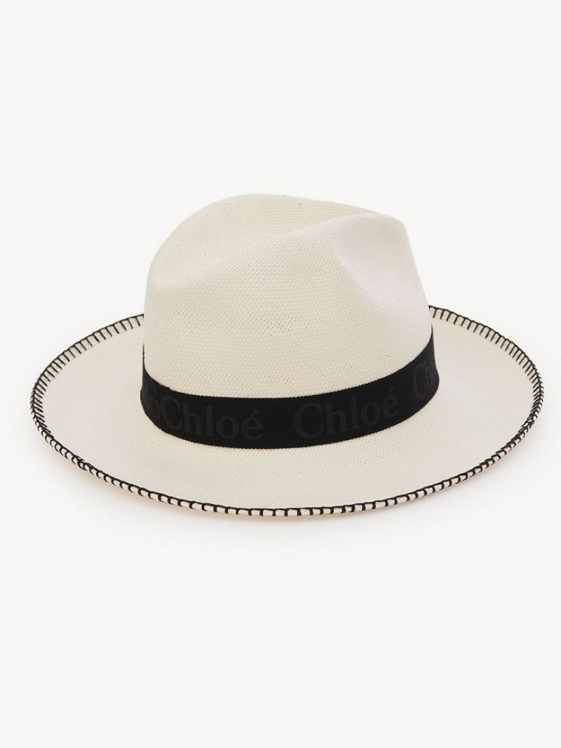 Chloe Woody Panama Hatt Vita | CHE-SR14498