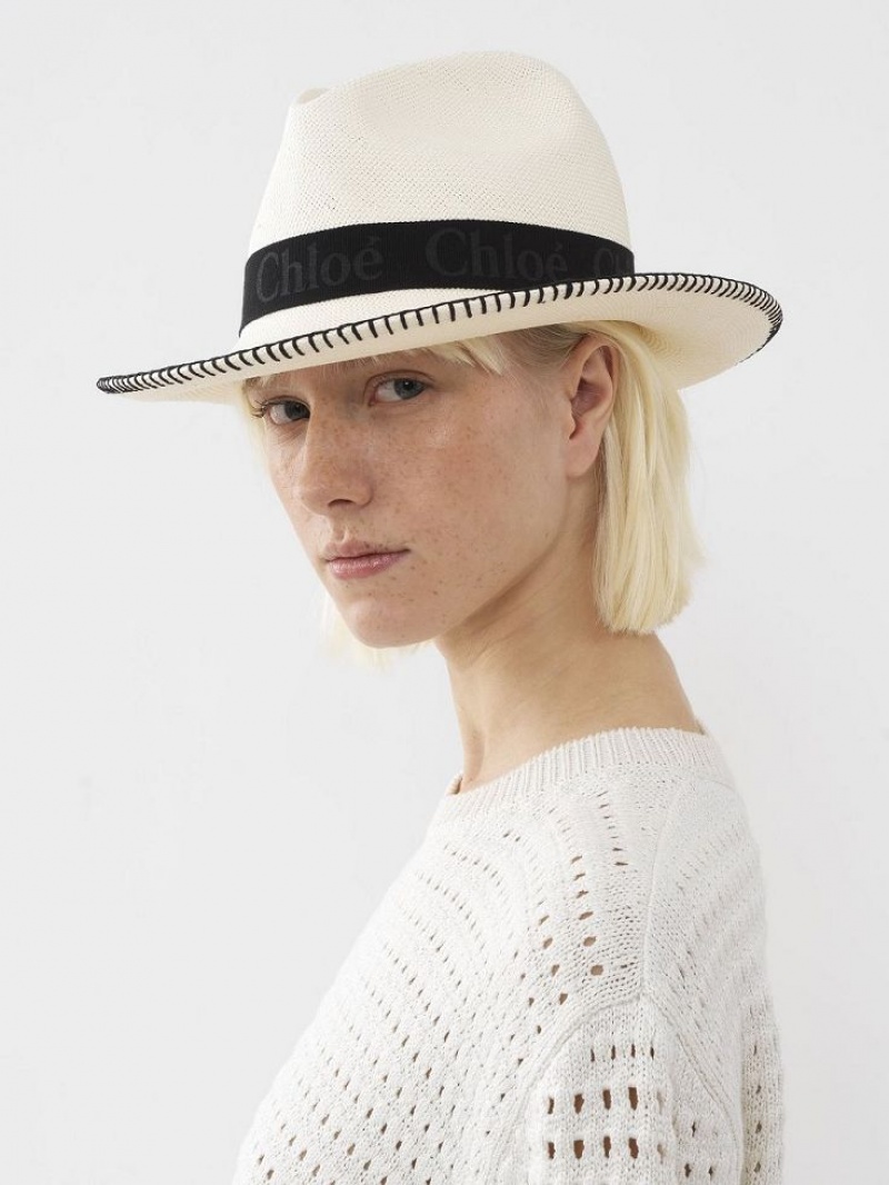 Chloe Woody Panama Hatt Vita | CHE-SR14498