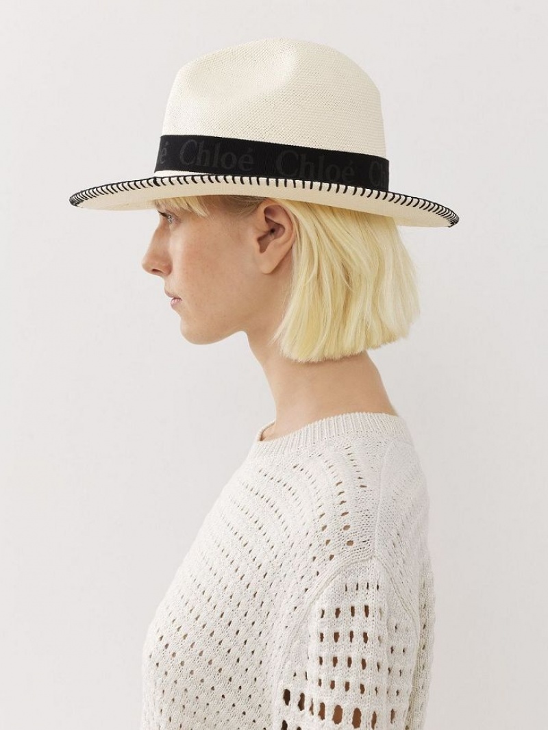 Chloe Woody Panama Hatt Vita | CHE-SR14498