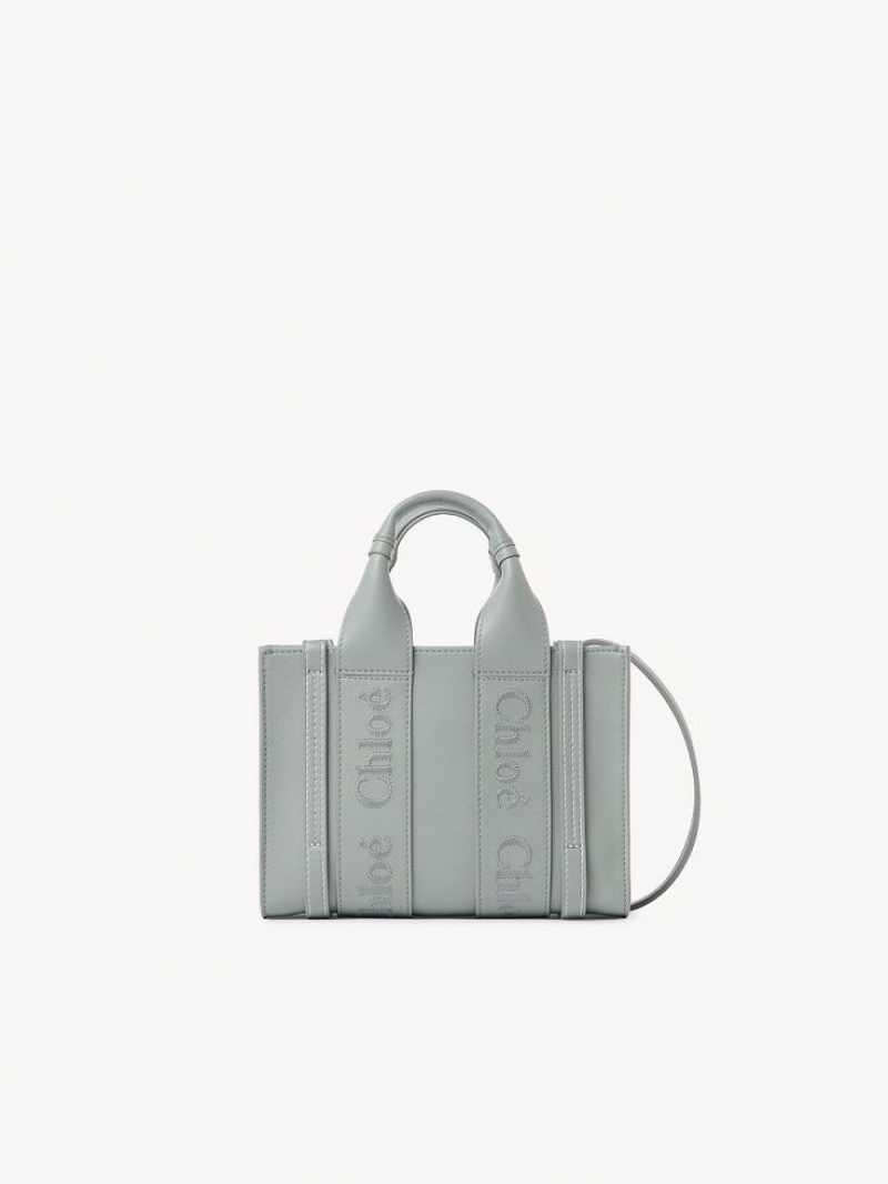 Chloe Woody Tote 1 Mini Bags Gröna | CHE-SR13697