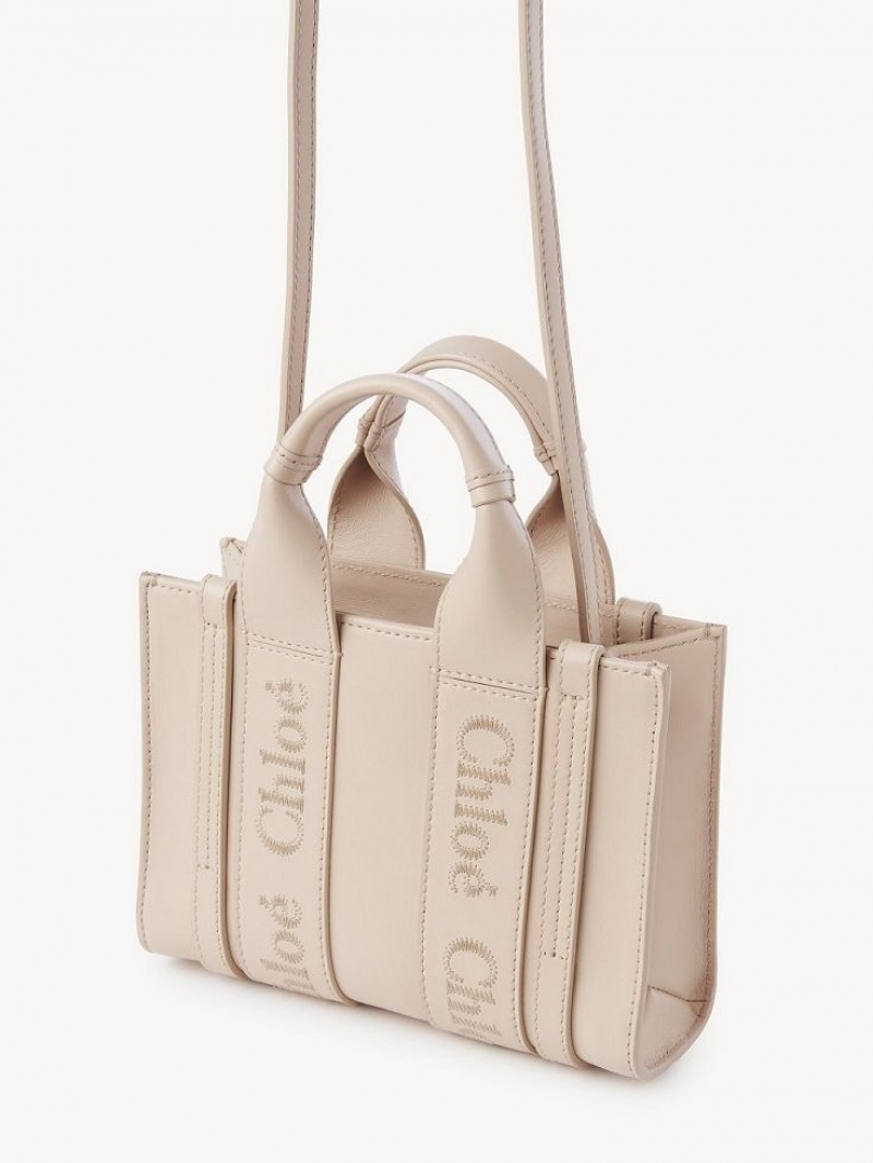 Chloe Woody Tote 1 Mini Bags Rosa | CHE-SR13689