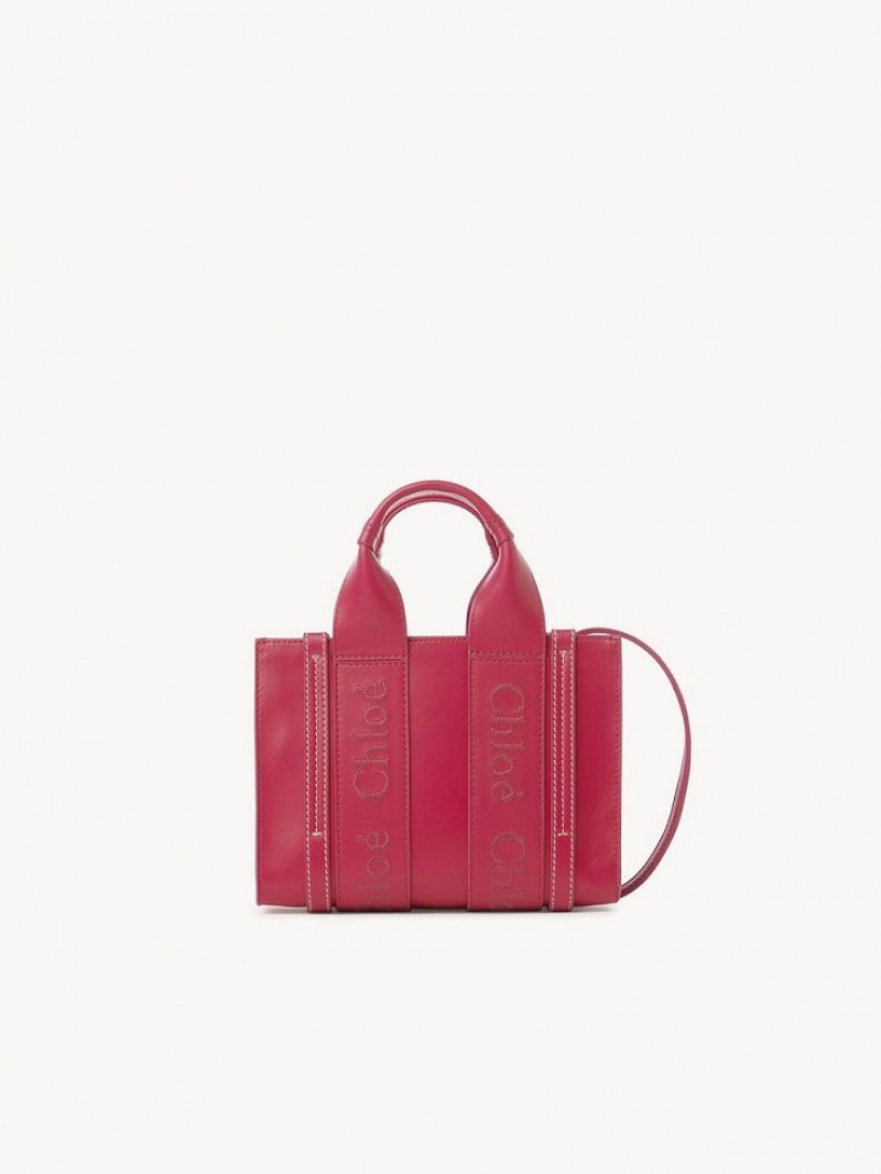 Chloe Woody Tote 1 Mini Bags Rosa | CHE-SR13700