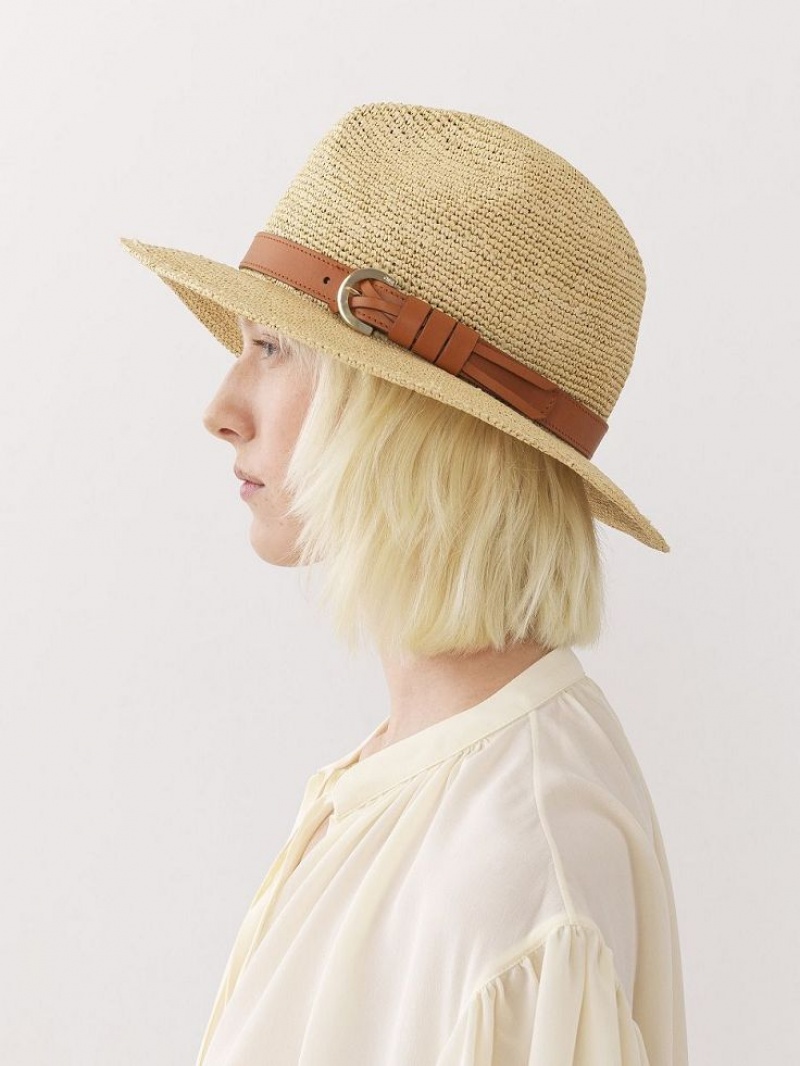 Chloe X Borsalino Straw Hatt Beige | CHE-SR14491