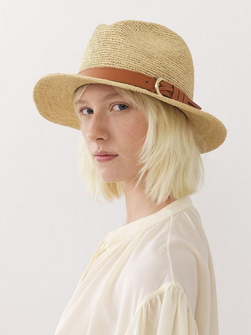 Chloe X Borsalino Straw Hatt Beige | CHE-SR14491