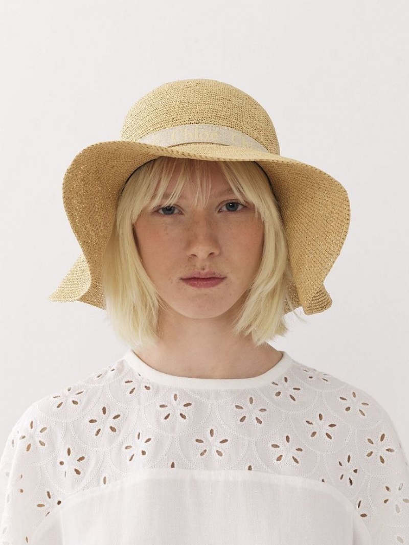 Chloe X Borsalino Woody Hatt Beige | CHE-SR14496